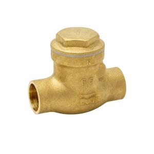 Everbilt 1/2 in. Brass Sweat x Sweat Solder Swing Check Valve (101-503EB)