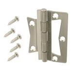 Everbilt 2-1/2 in. Satin Nickel Non-Mortise Hinges (2-Pack) (29157)