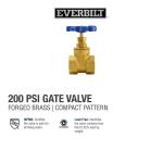 Everbilt 1 in. x 1 in. Brass FPT Compact-Pattern Threaded Gate Valve (100-405EB)