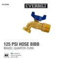 Everbilt 3/4" MIP or 1/2" FIP x 3/4 in. MHT Forged Brass Quarter Turn Hose Bibb Valve (103-054EB)