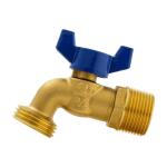 Everbilt 3/4" MIP or 1/2" FIP x 3/4 in. MHT Forged Brass Quarter Turn Hose Bibb Valve (103-054EB)