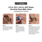 Everbilt 1/2 in. FIP x 3/4 in. MHT Brass No-Kink Hose Bibb Valve (VHNSTDB3EB)