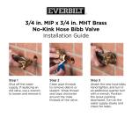 Everbilt 1/2 in. MIP and 1/2 in. SWT x 3/4 in. MHT Brass No-Kink Hose Bibb Valve (VHNSTDF4EB)