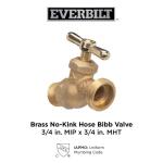 Everbilt 1/2 in. MIP and 1/2 in. SWT x 3/4 in. MHT Brass No-Kink Hose Bibb Valve (VHNSTDF4EB)