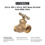 Everbilt 1/2 in. MIP and 1/2 in. SWT x 3/4 in. MHT Brass No-Kink Hose Bibb Valve (VHNSTDF4EB)