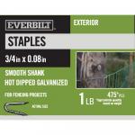 Everbilt3/4 in. (Approximately 475-Pieces) Staples Hot Dipped Galvanized 1 lb.