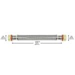 Everbilt 3/4 in. FIP x 3/4 in. FIP x 24 in. Stainless Steel Water Heater Supply Line (EBBC-07-24a)