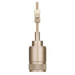 Feit Electric 60-Watt 1-Light Socket Matte Gold Industrial Style Pendant Light Plug In & Hardwire Fixture (no bulb or shade included)