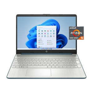 HP 15.6" FHD Laptop, Ryzen 5 5500U, 8GB RAM, 256GB SSD, Spruce Blue (15-ef2729wm)