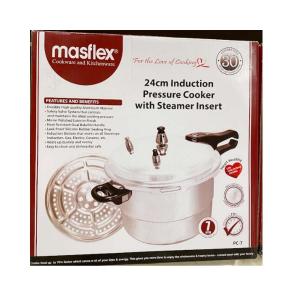 Masflex 24cm Induction Pressure Cooker with Steamer Insert