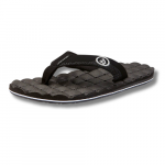 Volcom Men's Recliner Sandals Black White 13