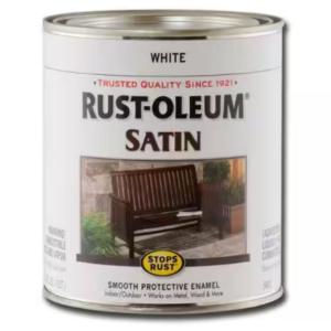 Rust-Oleum Stops Rust - 1 qt. Protective Enamel Satin White Interior/Exterior Paint