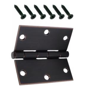 Everbilt Door Hinge 3 in. Square Radius Oil-Rubbed Bronze Squeak-Free