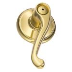 Schlage Flair Bright Brass Privacy Bed/Bath Door Handle