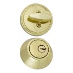 Defiant Polished Brass Single Cylinder Deadbolt