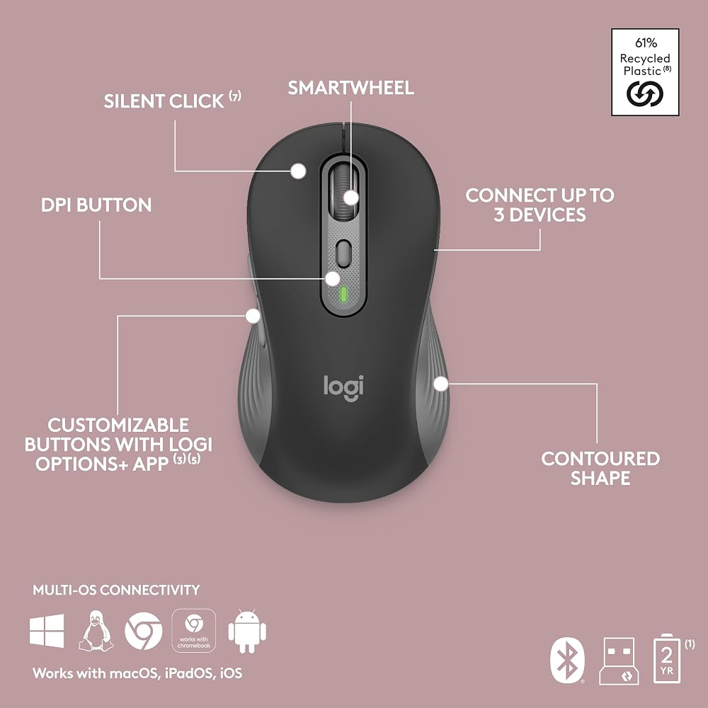 Logitech Signature Slim MK955 Wireless Keyboard and Mouse Set - Image 10