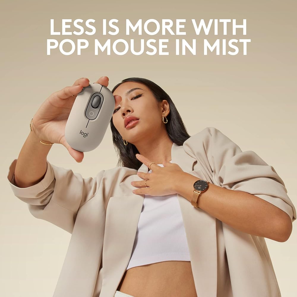 Logitech POP Mouse, Compact and Portable Wireless Bluetooth - Image 2