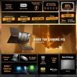 ASUS TUF F15 15.6" FHD 144Hz, i7-13620H, RTX 4060, 16GB RAM, 1TB SSD, Mecha Gray (2023)