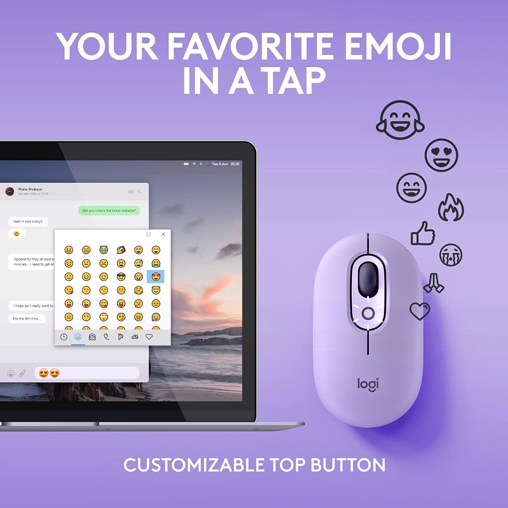 Logitech POP Mouse, Compact and Portable Wireless Bluetooth - Image 3