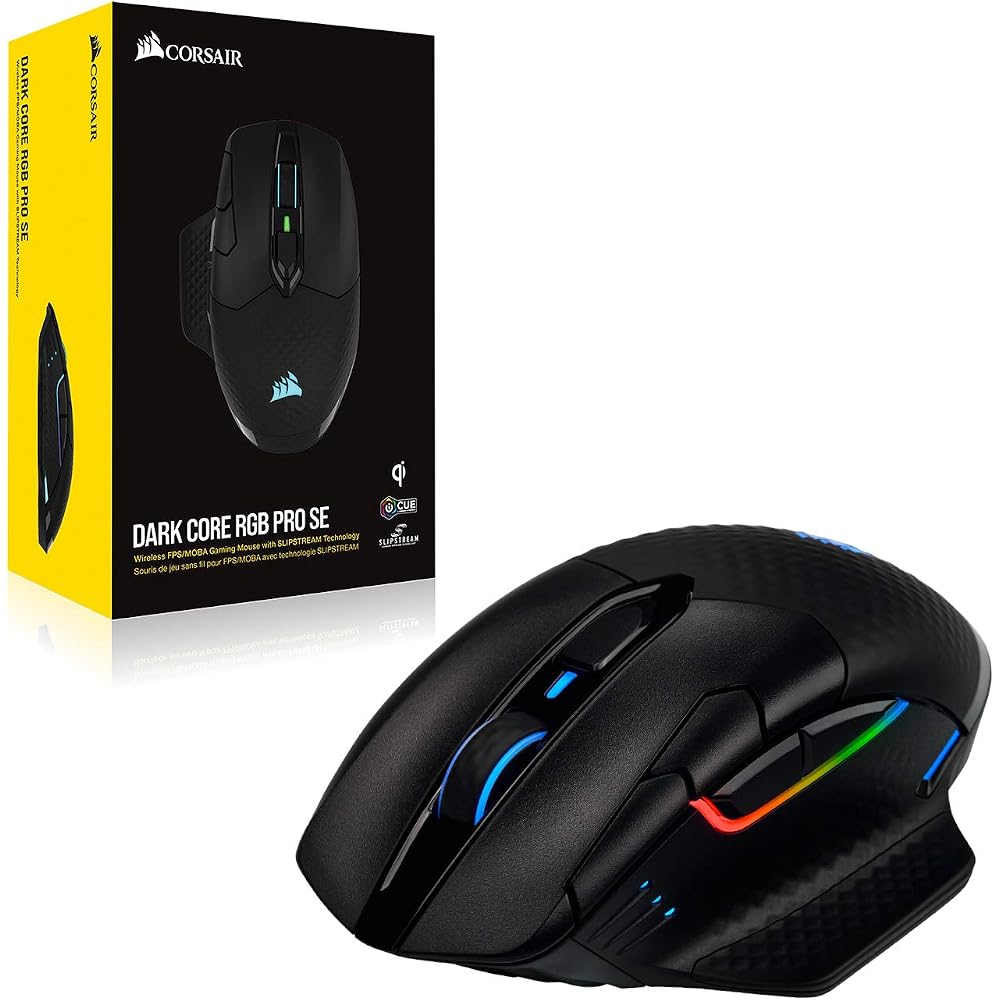 Corsair Dark CORE RGB PRO SE Wireless FPS/MOBA Gaming Mouse - Image 8