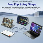 Jumper 16" 2-in-1 Touchscreen Laptop, 16GB RAM, 640GB Storage, Intel Celeron N5095, Windows 11