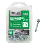 Teks #12 x 1-1/2 in. External Hex Flange Hex-Head Self-Drilling Screws (80-Pack)