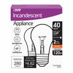 Feit Electric 40-Watt A15 E26 Appliances Oven Refrigerator Ceiling Fan Incandescent Clear Light Bulb, Soft White 2700K (2-Pack) (40A15/CL/2/HDRP)