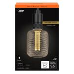 Feit Electric 25W Equivalent Dimmable Vintage Oversized E26 LED Light Bulb With Mesh Cage Acrylic Filament Matte Gold Soft White 2700K (CG/AYC/MG/927CA/HDRP)