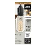 Feit Electric 40-Watt Equivalent T14 Dimmable Spiral Filament Clear Glass E26 Vintage Edison LED Light Bulb, Warm White (T1440/S/CL/LED/HDRP)