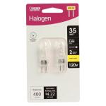 Feit Electric 35-Watt T4 Dimmable GY6.35 Halogen 2700K Bright White BI-Pin Base Decorative Light Bulb 2-Pack (BPQ35T4/JCD/2/HDRP)