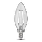 Feit Electric 100-Watt Equivalent B10 E12 Candelabra Dimmable White Filament Clear Chandelier LED Light Bulb Soft White 2700K 3-Pack (CTC100927CAWFILHDRP3)