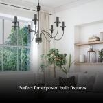 Feit Electric 60-Watt Equivalent B10 E12 Candelabra Dim White Filament Clear Glass Chandelier LED Light Bulb Daylight 5000K 3-Pack (CTC60950CAWFILHDRP/3)