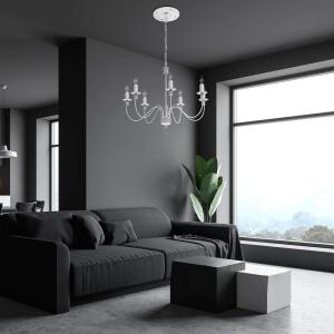 Feit Electric 60-Watt Equivalent B10 Double Spiral White Thin Filament Clear E12 Candelabra LED Light Bulb, Daylight 5000K 2-Pack (CTC60S2950WFILHDRP/2)