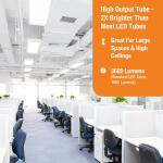 Feit Electric 32-Watt 4 ft. T8 G13 Type A Plug and Play High Output Linear LED Tube Light Bulb, Daylight Deluxe 6500K 10-Pack (T848HO/865/LED/10)