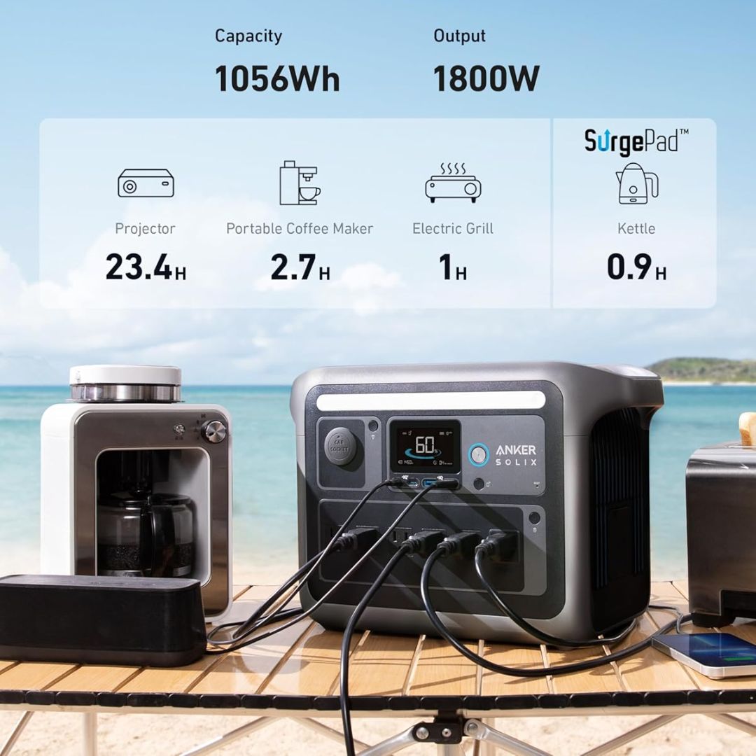 Anker SOLIX C1000 - 1800W 1056Wh LiFePO4 Fast Charge Portable Power Station - Image 4