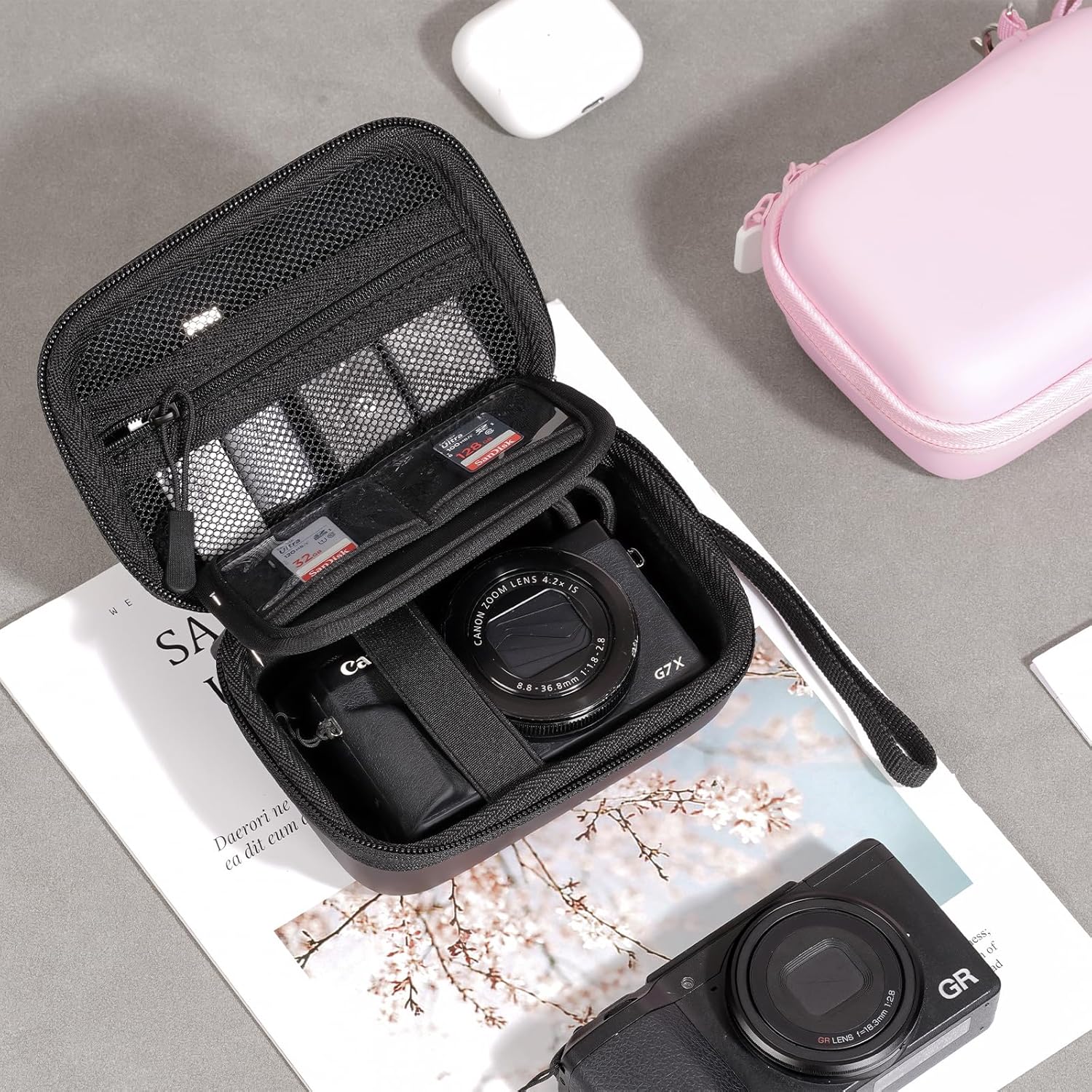 ProCase Hard Shell Camera Case for Canon G7X Mark III, Sony Cyber-shot, PowerShot SX740, Ricoh GR III & Kodak Pixpro – EVA Travel Storage Bag, Black - Image 2