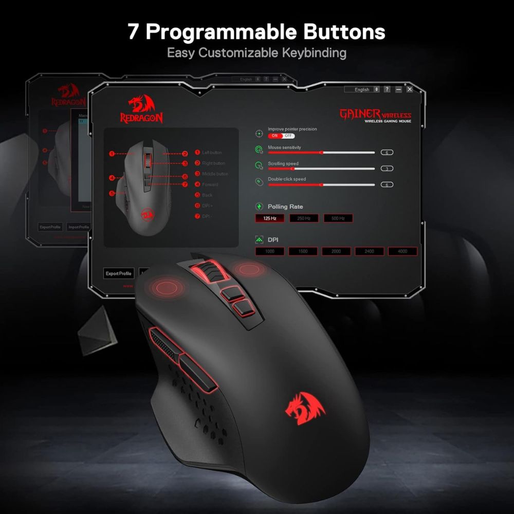 Redragon M656 Wireless Gaming Mouse – 4000 DPI - Image 4