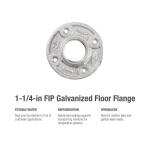Southland 1-1/4 in. Galvanized Malleable Iron Floor Flange Fitting (511-606HN)