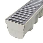 NDS Pro Series 5 in. x 40 in. Channel Drain Kit with Metal Grate (864GMTL)