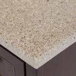 Glacier Bay Delridge Freestanding Bath Vanity 14 in. W x 17 in. D x 30 in. H in Chocolate with Caramel Cultured Marble Top