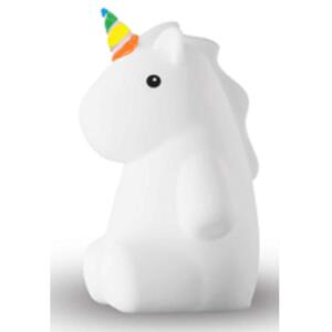 Globe Electric 6.46 in. Rechargeable Rylie Unicorn Multi-Color Changing Integrated LED Silicone Touch Activated Night Light Lamp, White (13929)