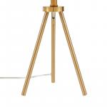 Hampton Bay 22-inch Quinby Gold Tripod Table Lamp with White Fabric Shade