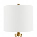 Hampton Bay 22-inch Quinby Gold Tripod Table Lamp with White Fabric Shade