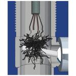 GrabEasy 24 in. Ergonomic Handle, Flexible, 4 Claw Pick-Up Tool, Jewelry Retriever, Clog Remover, Drain Snake in Chrome (PF0405)