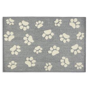 Home Dynamix Comfy Pooch Gray/Tan Paw 23.6 in. x 35.4 in. Machine Washable Kitchen Mat (4-CPMP-912)
