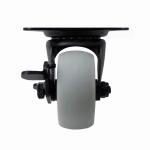 Everbilt 2 in. Rigid Plate Caster with Gray Rubber-Like TPR, Steel, 90 lbs. Load Rating (4033245EB)