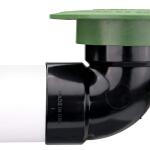 NDS Pop-Up Drainage Emitter with Elbow for 3 in. Drain Pipes, Green Plastic (322G)