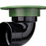 NDS Pop-Up Drainage Emitter with Elbow for 3 in. Drain Pipes, Green Plastic (322G)