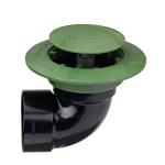 NDS Pop-Up Drainage Emitter with Elbow for 3 in. Drain Pipes, Green Plastic (322G)