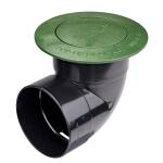 NDS Pop-Up Drainage Emitter with Elbow for 4 in. Drain Pipes, Green Plastic (422G)